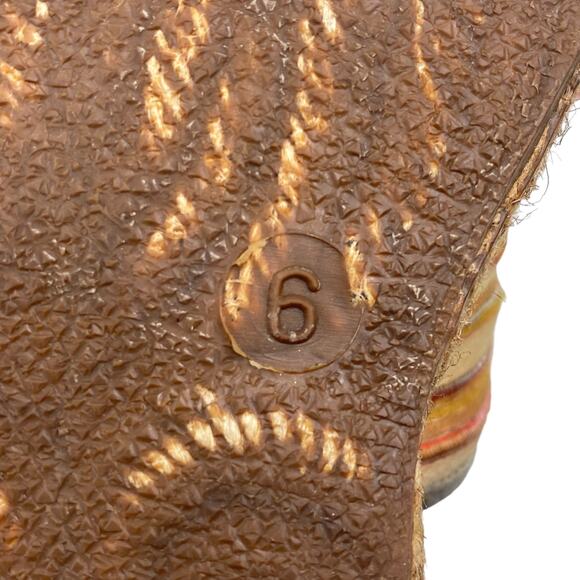 Vintage 90's Andre Assous Striped Women's Espadrille Sandals Size US 6 - Picture 10 of 11